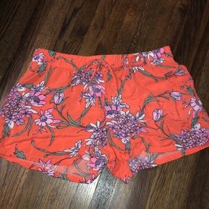 floral patterned shorts
